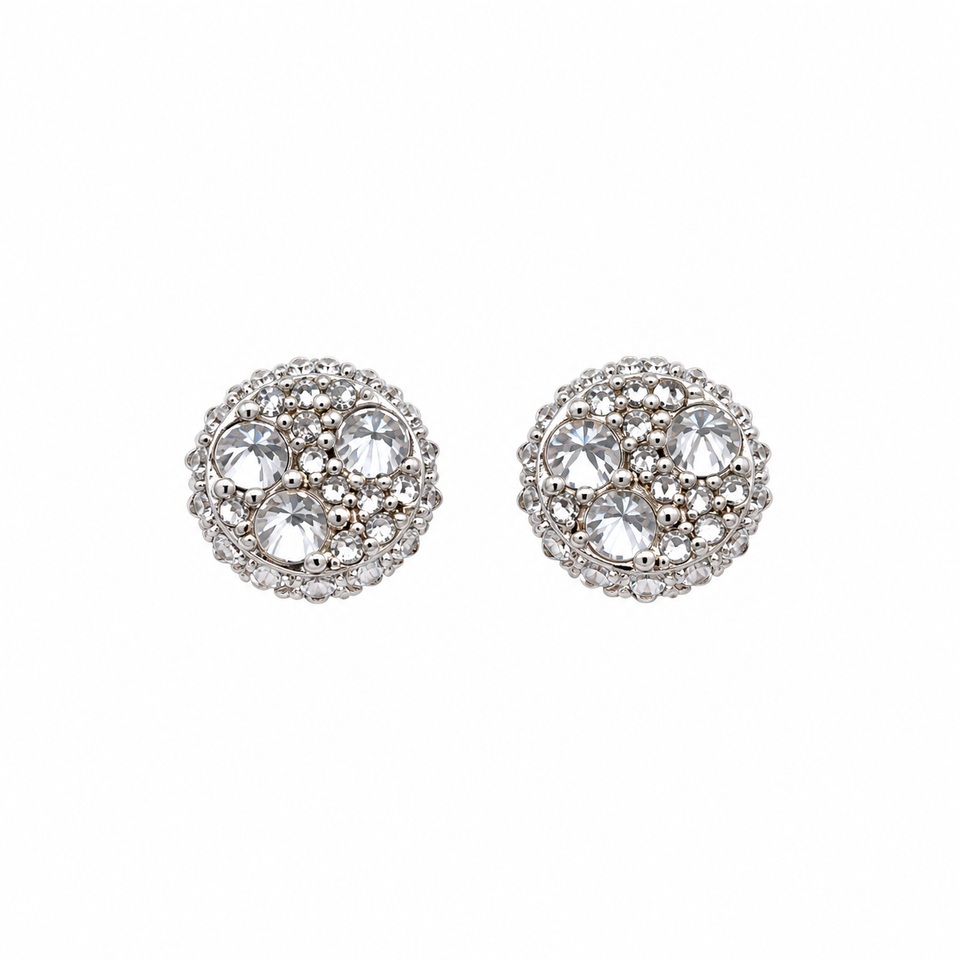 9100331 | 0.87 CTW Brass Moissanite Rhodium Earring