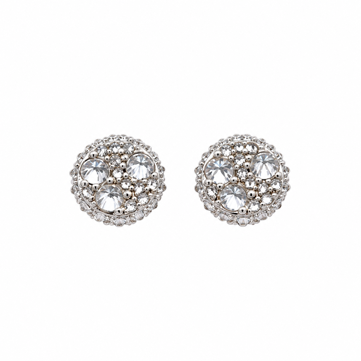 9100331 | 0.87 CTW Brass Moissanite Rhodium Earring