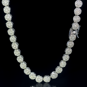 NORELL 7MM RHODIUM MOISSANITE ICED OUT CHAIN  |  995321