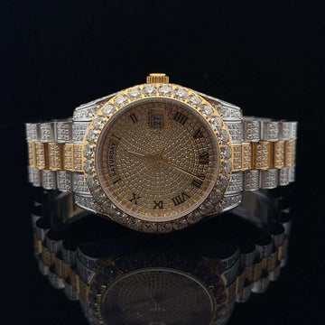 VERTEX STEEL GOLD / SILVER MOISSANITE WATCH ICED OUT I 5900142