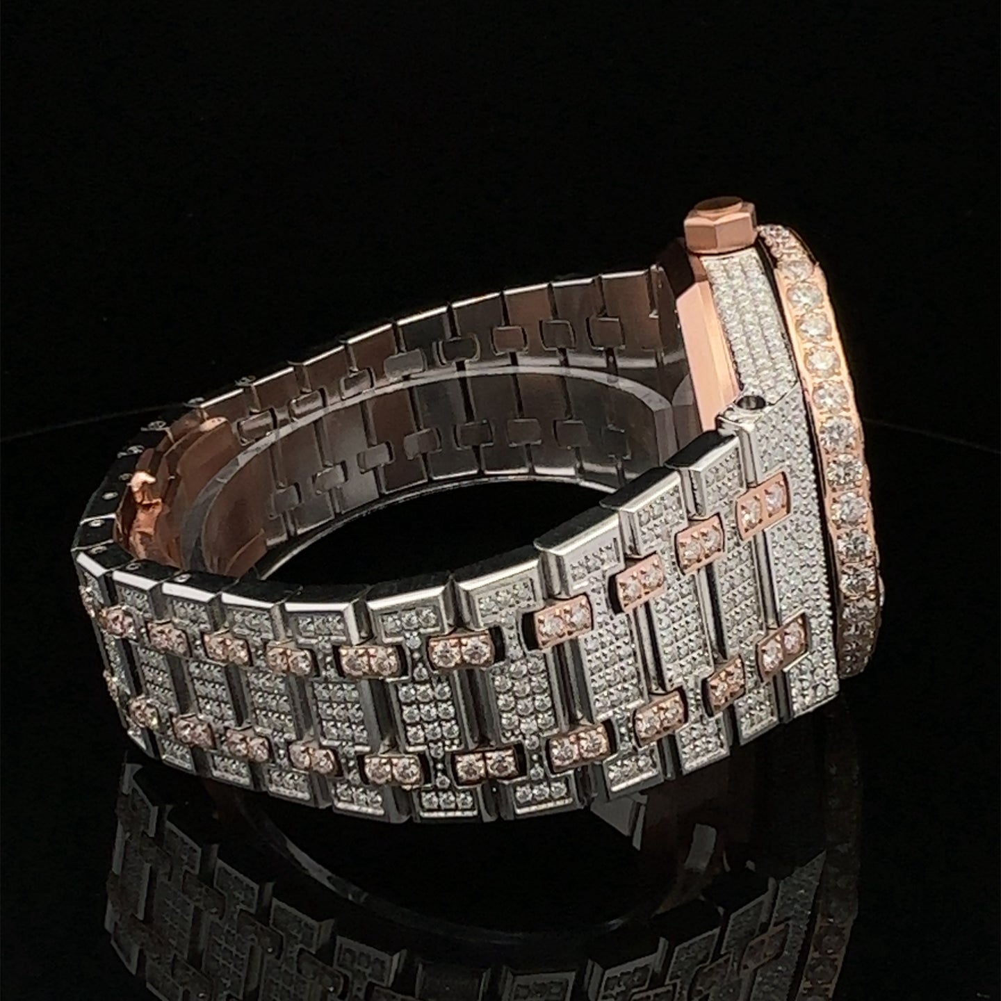 CONCORDE STEEL TWO TONE ROSE MOISSANITE WATCH ICED OUT I 5900218