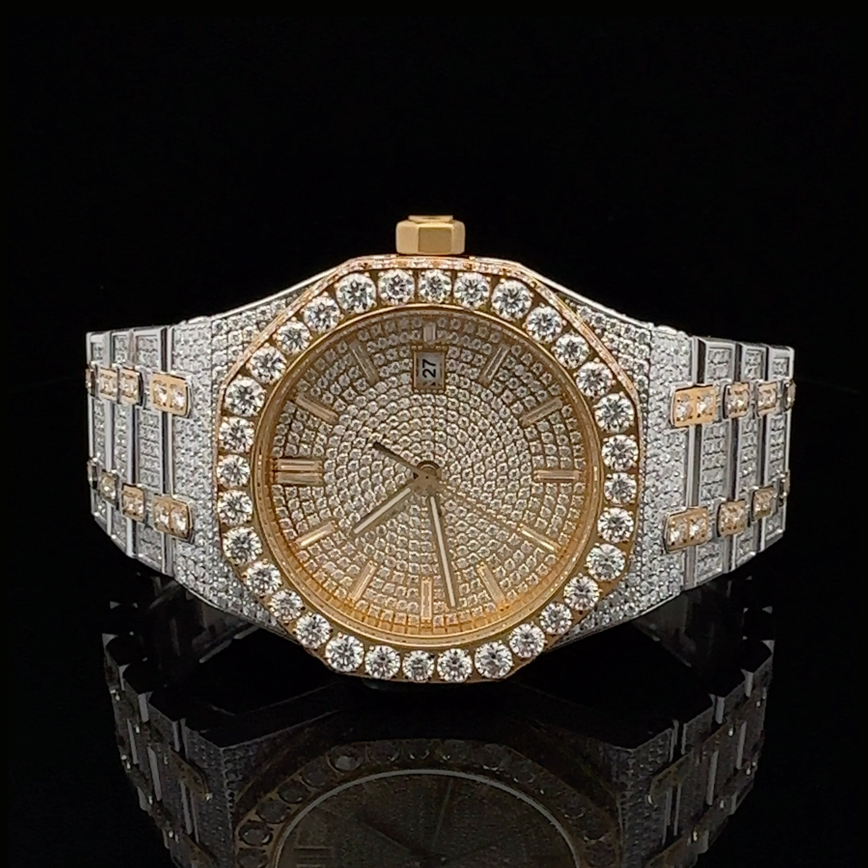 CONCORDE STEEL TWO TONE GOLD  MOISSANITE WATCH ICED OUT I 5900242