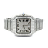 VORLIC STEEL SILVER  MOISSANITE WATCH ICED OUT I 590081