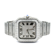 VORLIC STEEL SILVER  MOISSANITE WATCH ICED OUT I 590081