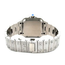 VORLIC STEEL SILVER  MOISSANITE WATCH ICED OUT I 590081