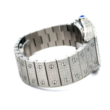 VORLIC STEEL SILVER  MOISSANITE WATCH ICED OUT I 590081