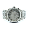 SYRENTH STEEL SILVER MOISSANITE WATCH ICED OUT I 590091