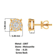 BLITHE 10K GOLD MOISSANITE EARRINGS I 980062