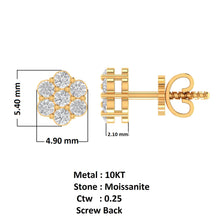 MIRTH 10K GOLD MOISSANITE EARRINGS I 980072