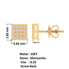 COY 10K GOLD MOISSANITE EARRINGS I 980082