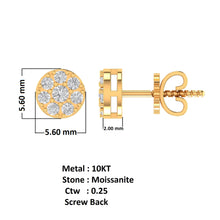 ANTIC 10K GOLD MOISSANITE EARRINGS I 980102
