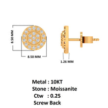 GILDED 10K GOLD MOISSANITE EARRINGS I 980042