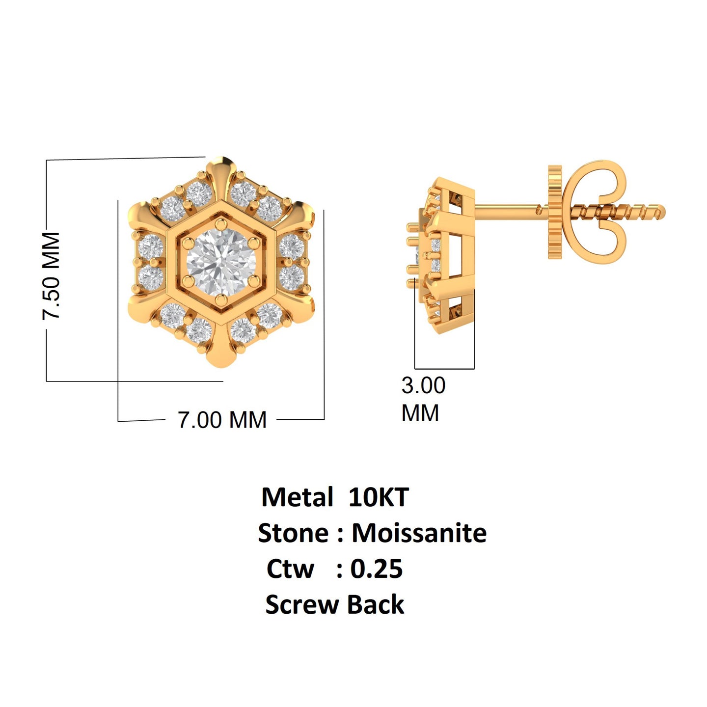 LUMEON MOISSANITE EARRINGS  | 980202