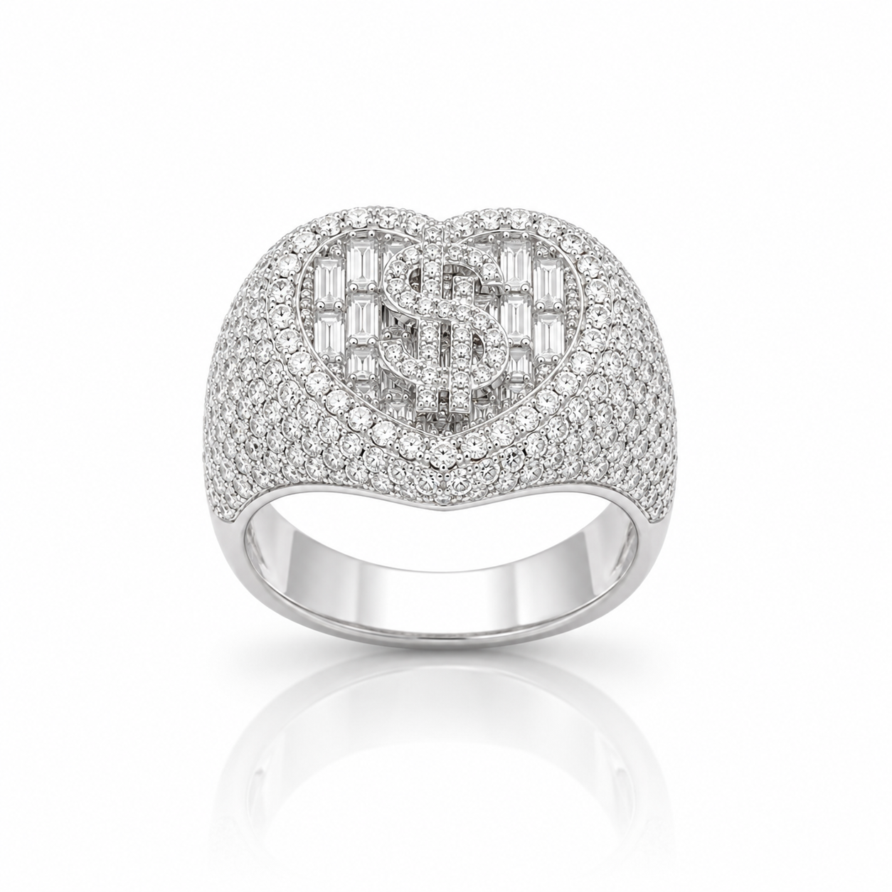 996271 | 925 Moissanite Rhodium Ring