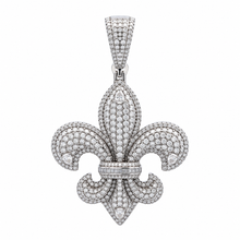9912271 | 7.81 CTW 925 Silver Moissanite Rhodium Pendant