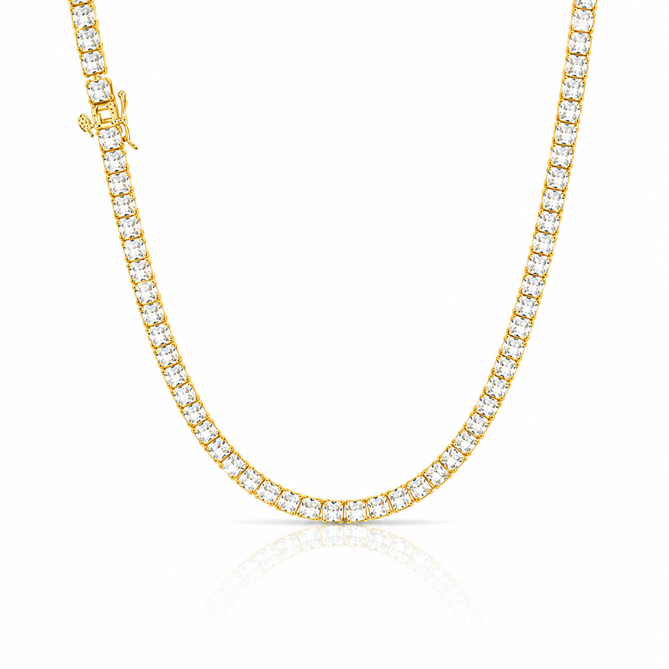9312182 | Steel Tennis Moissanite Gold Chain