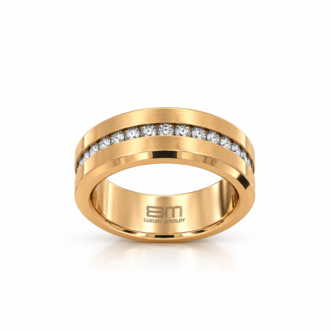 9312822 | Steel Moissanite Gold Ring