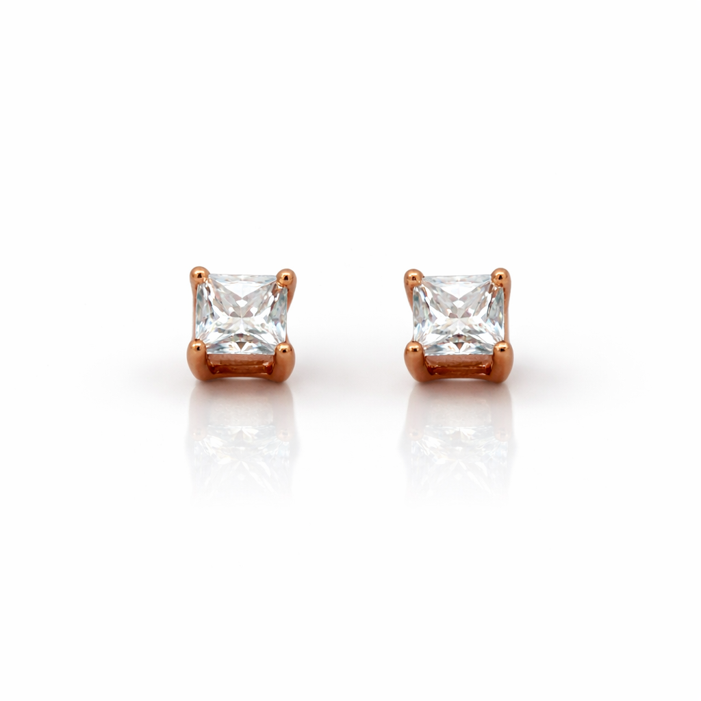 995275 | 1ctw 925 Moissanite Rose Gold Earring