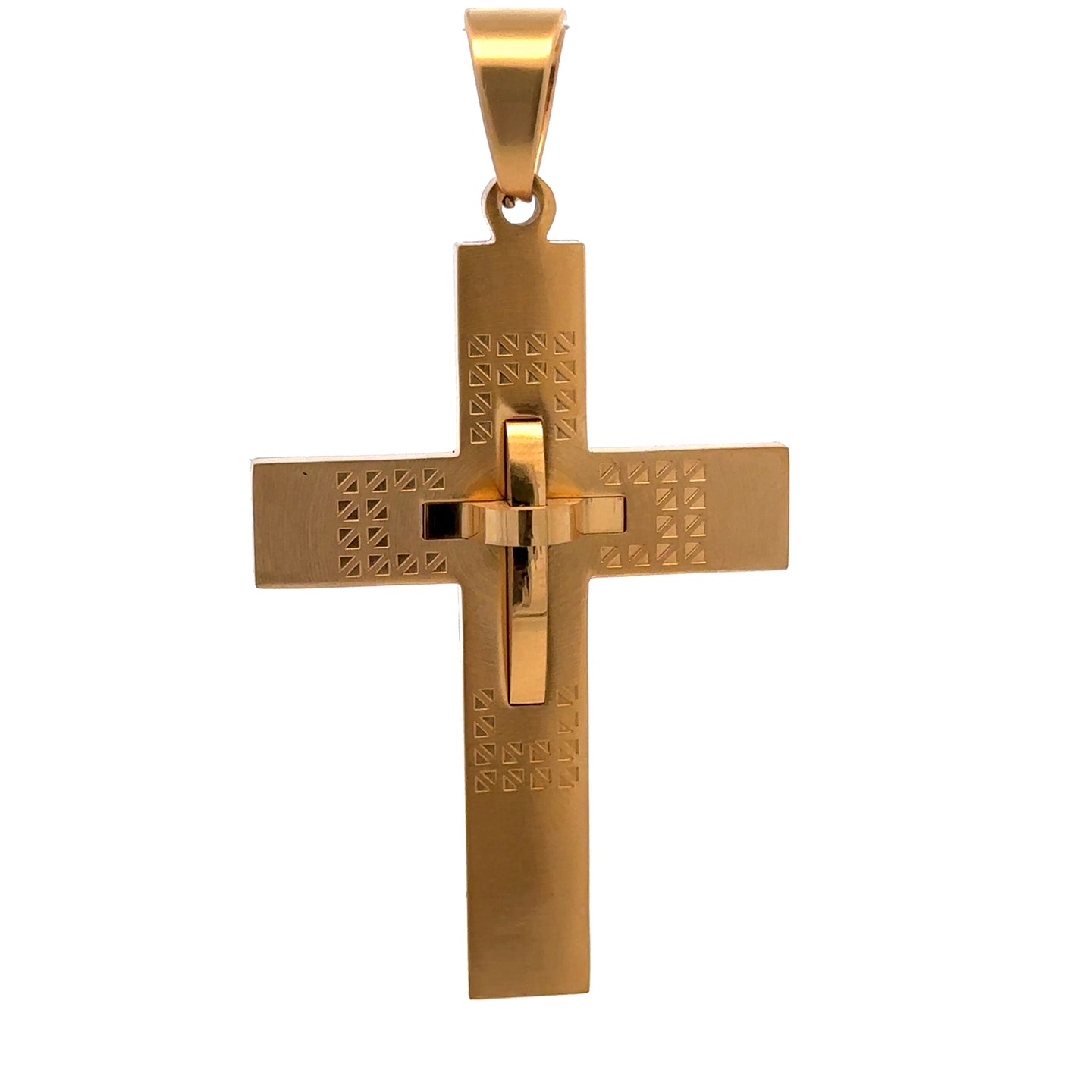 766 G | Steel Gold Pendant