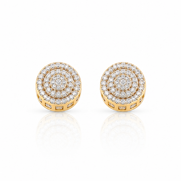994922 | 925 Moissanite Rhodium Plated + Gold Plated Earrings