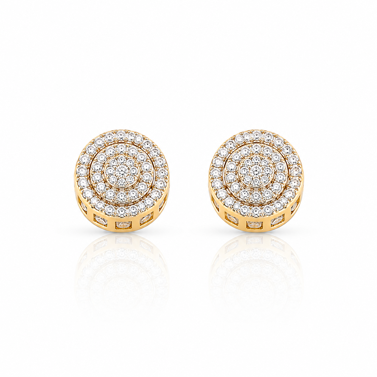994922 | 925 Moissanite Rhodium Plated + Gold Plated Earrings