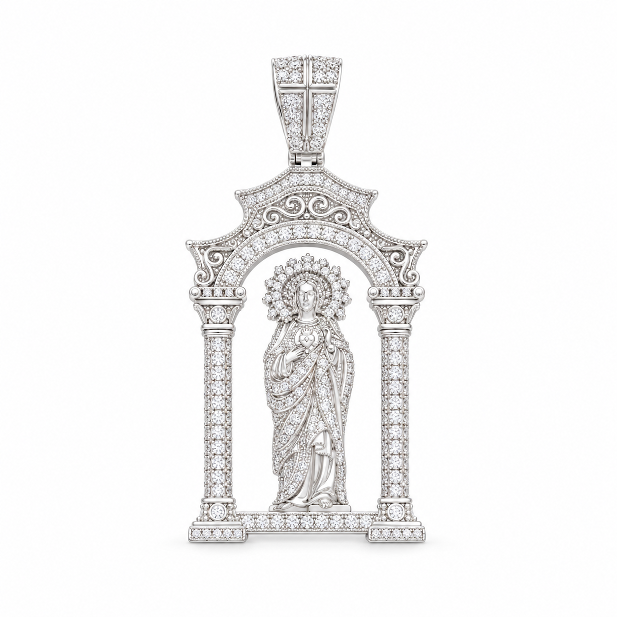 9912141 | 925 Silver Moissanite White Gold Pendant