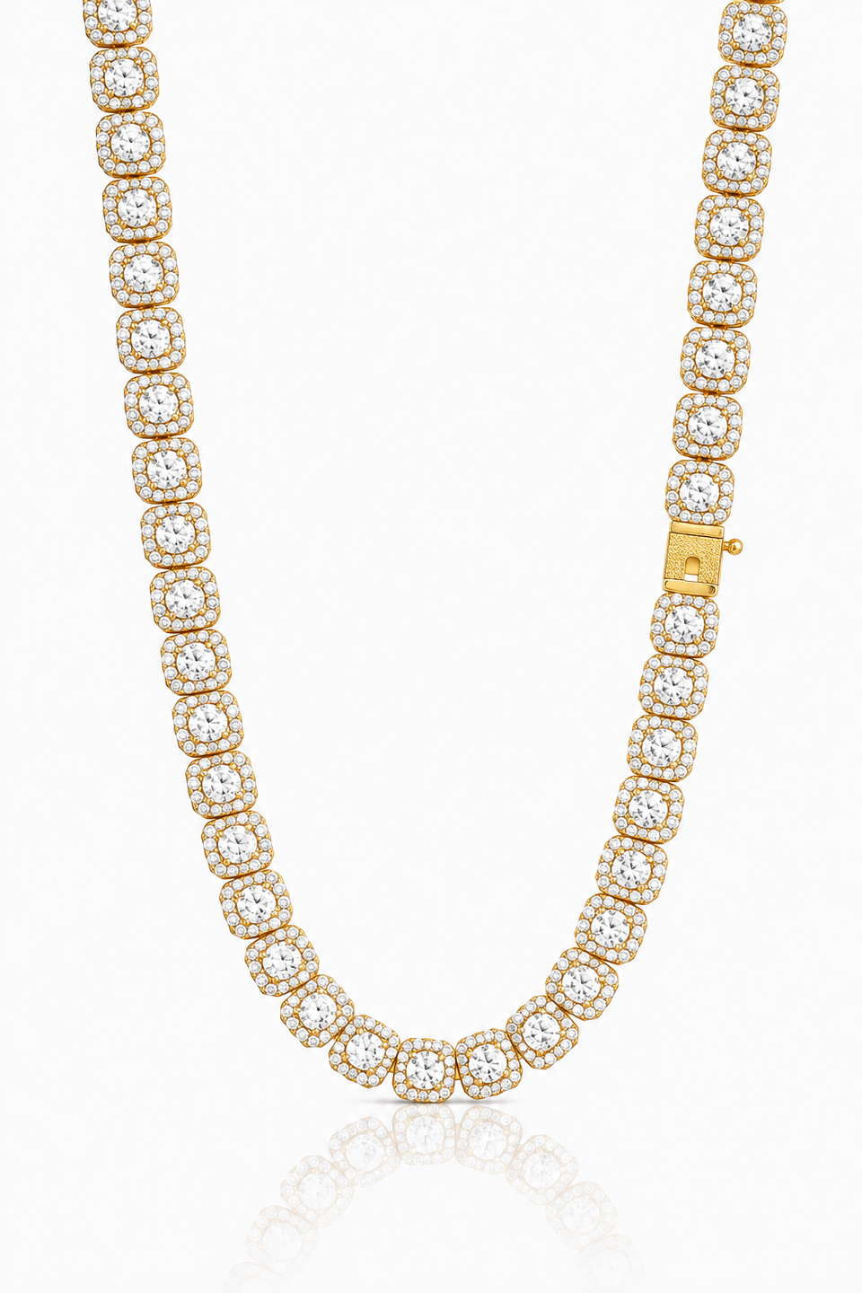 9911282 | Brass Moissanite Rhodium Plated + Gold Plated 20