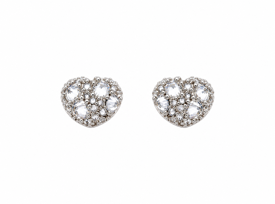 9100361 | 0.85 CTW Brass Moissanite Rhodium Earring
