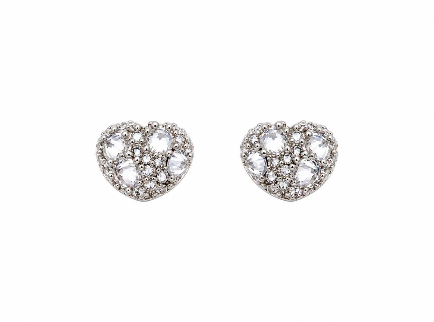 9100361 | 0.85 CTW Brass Moissanite Rhodium Earring