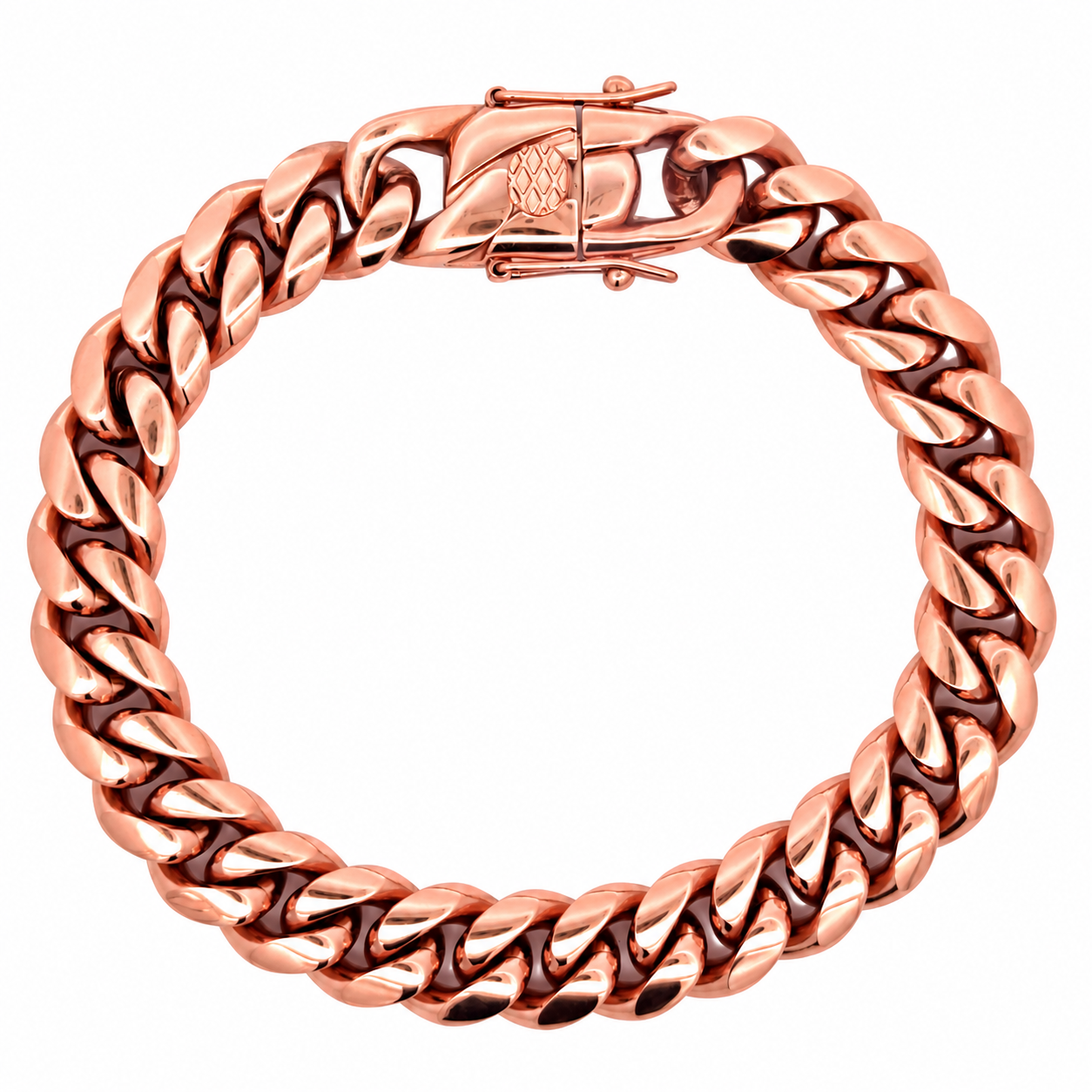 9310505 | Steel Rose Gold 10mm 8" Bracelet
