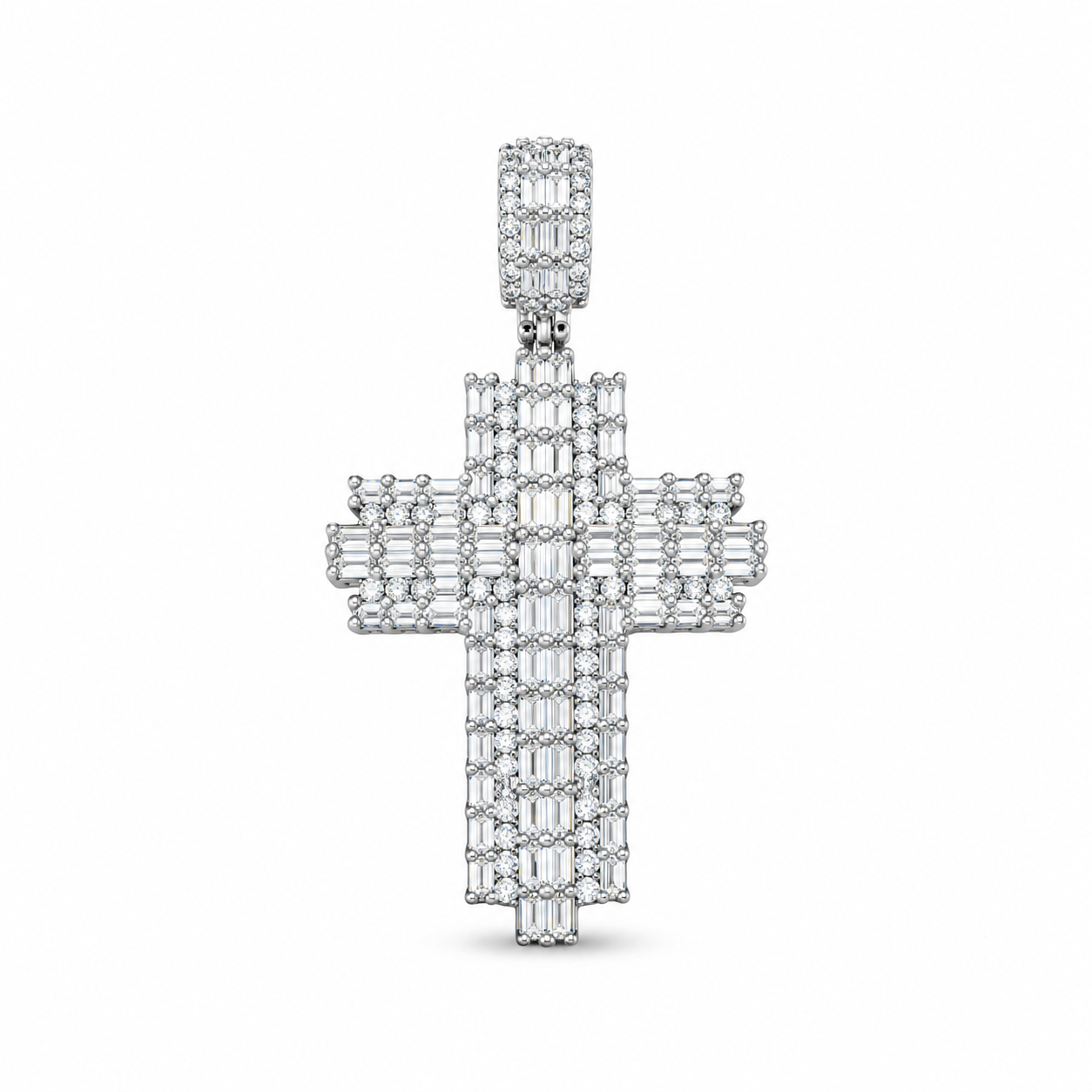 9912061 | 925 Silver Moissanite White Gold Pendant