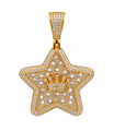 9100232 | 4.74 CTW Brass Moissanite Gold Pendant