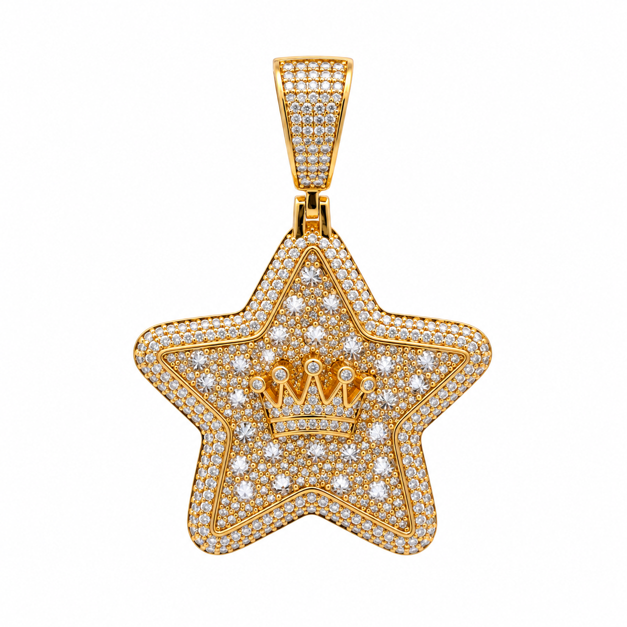 9100232 | 4.74 CTW Brass Moissanite Gold Pendant