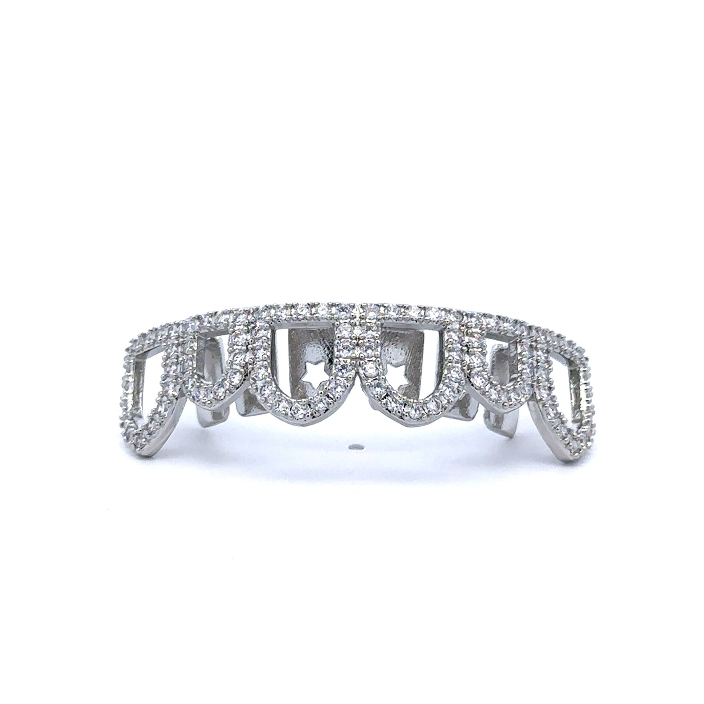 912901 | Brass CZ Rhodium Top Grillz