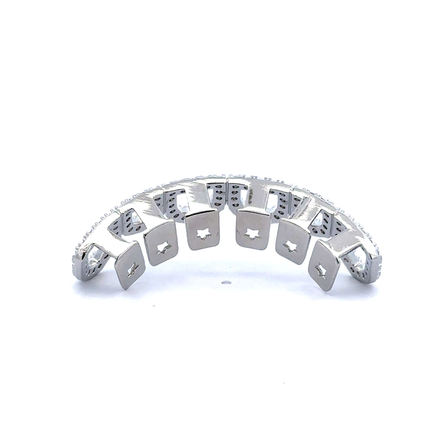 912901 | Brass CZ Rhodium Top Grillz
