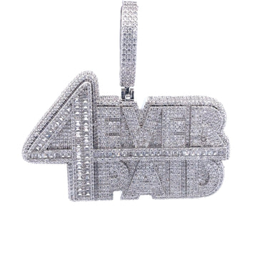 ELOWEN BRASS RHODIUM ICED OUT PENDANT I 915321