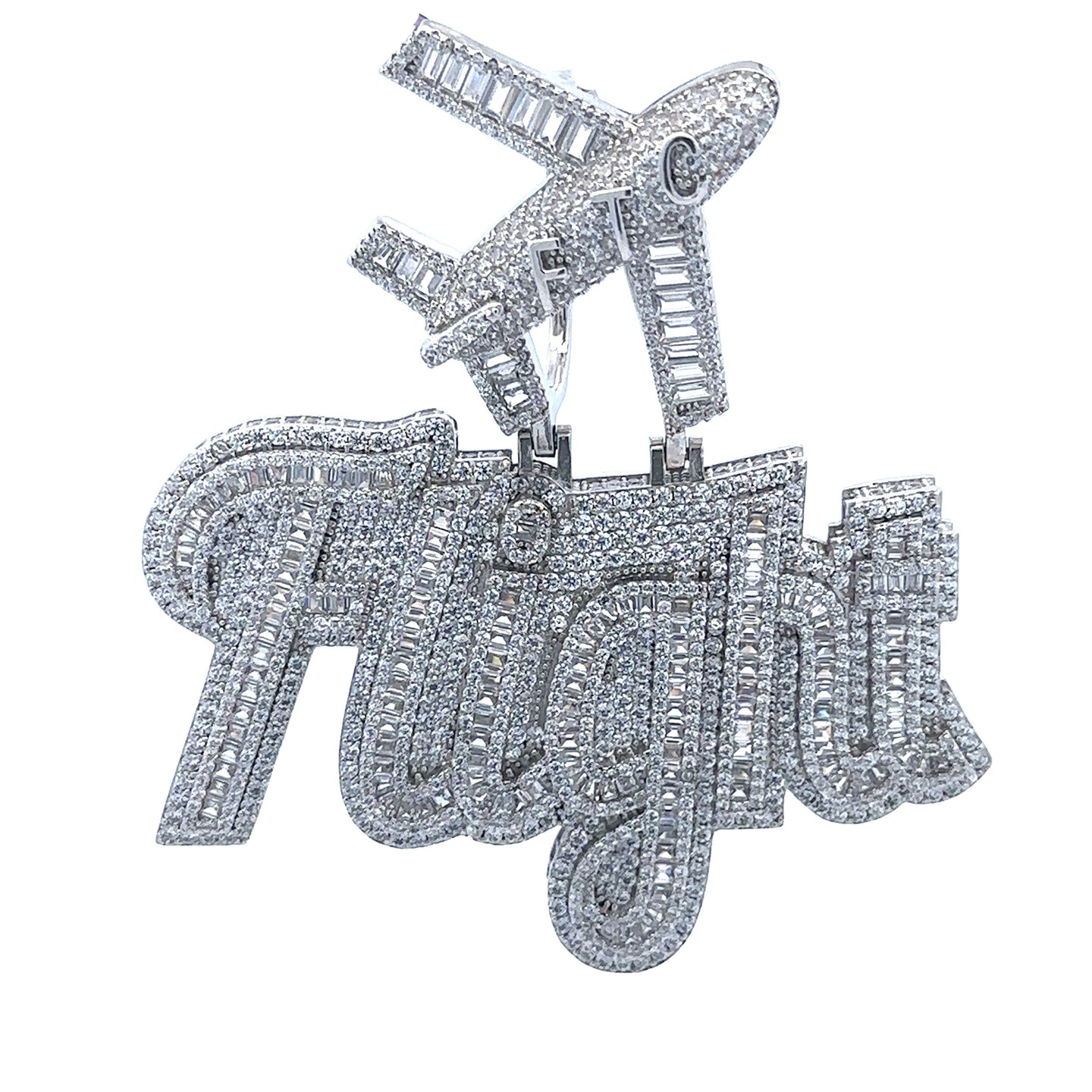 NYRISSA BRASS RHODIUM ICED OUT PENDANT I 915361