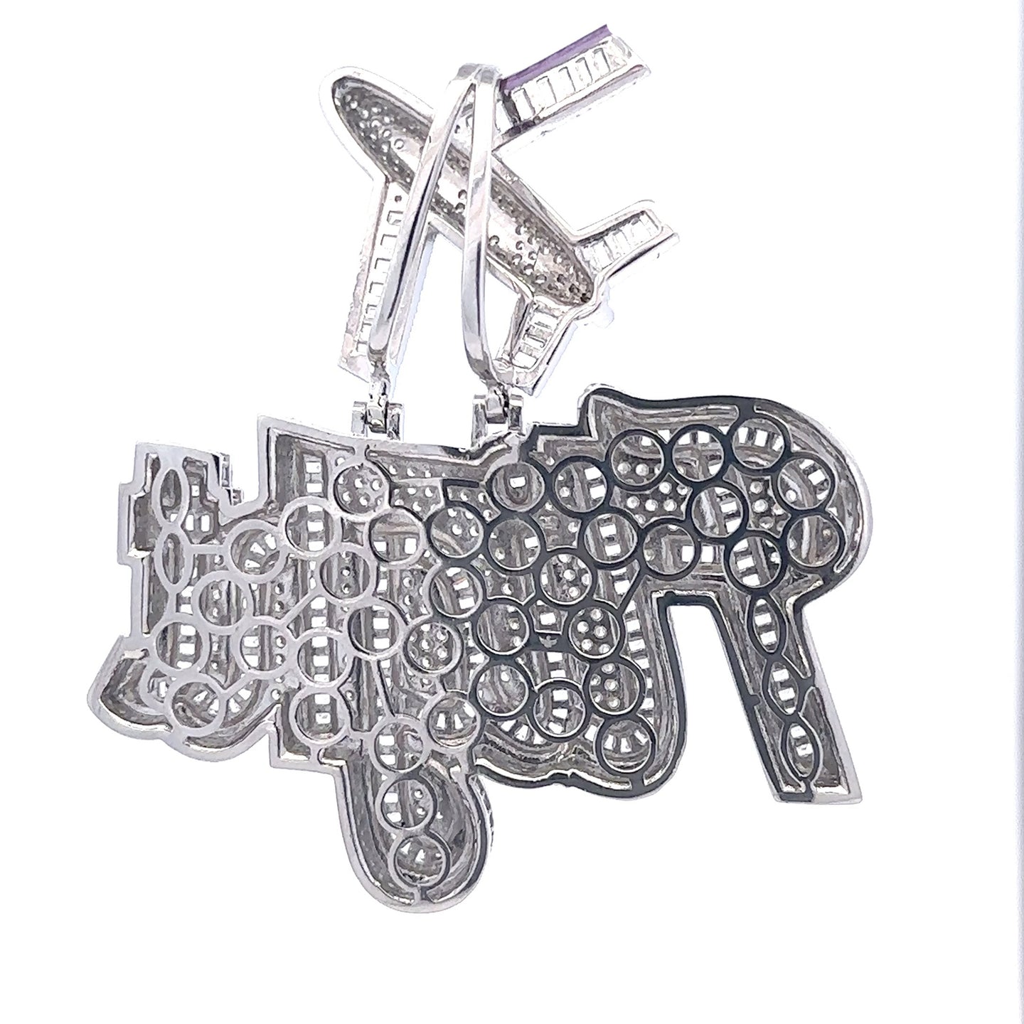 NYRISSA BRASS RHODIUM ICED OUT PENDANT I 915361