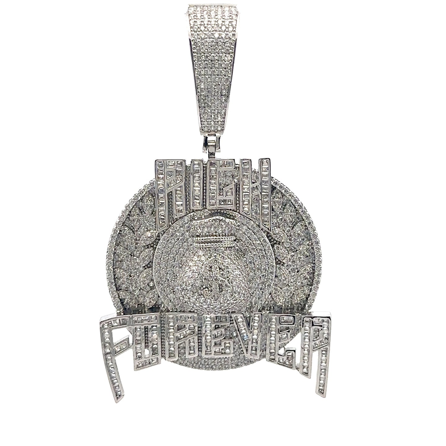 THALASSAN BRASS RHODIUM ICED OUT PENDANT I 915391