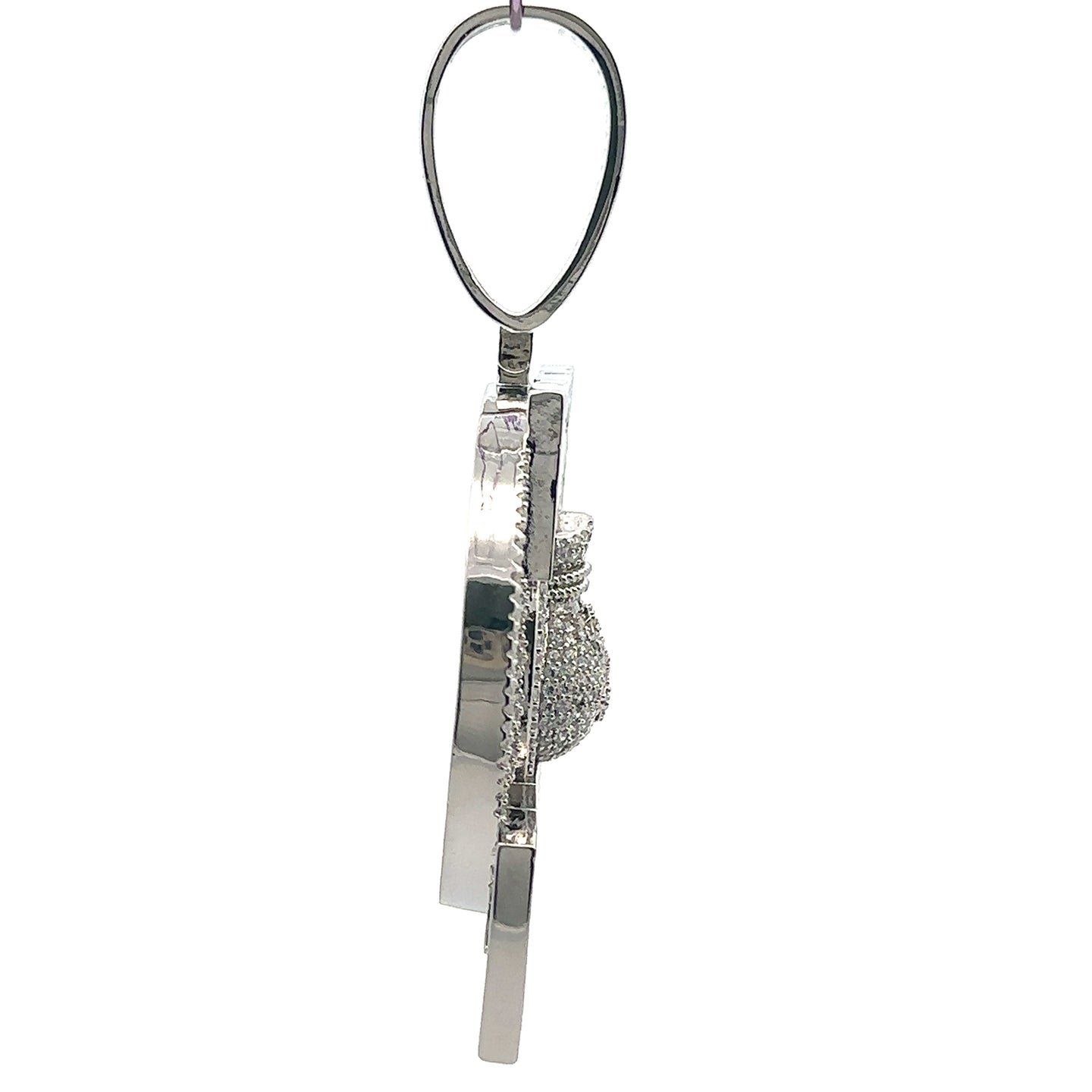 THALASSAN BRASS RHODIUM ICED OUT PENDANT I 915391