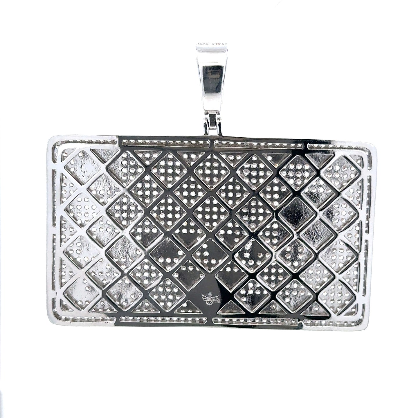 CALYPSA BRASS RHODIUM ICED OUT PENDANT I 916251