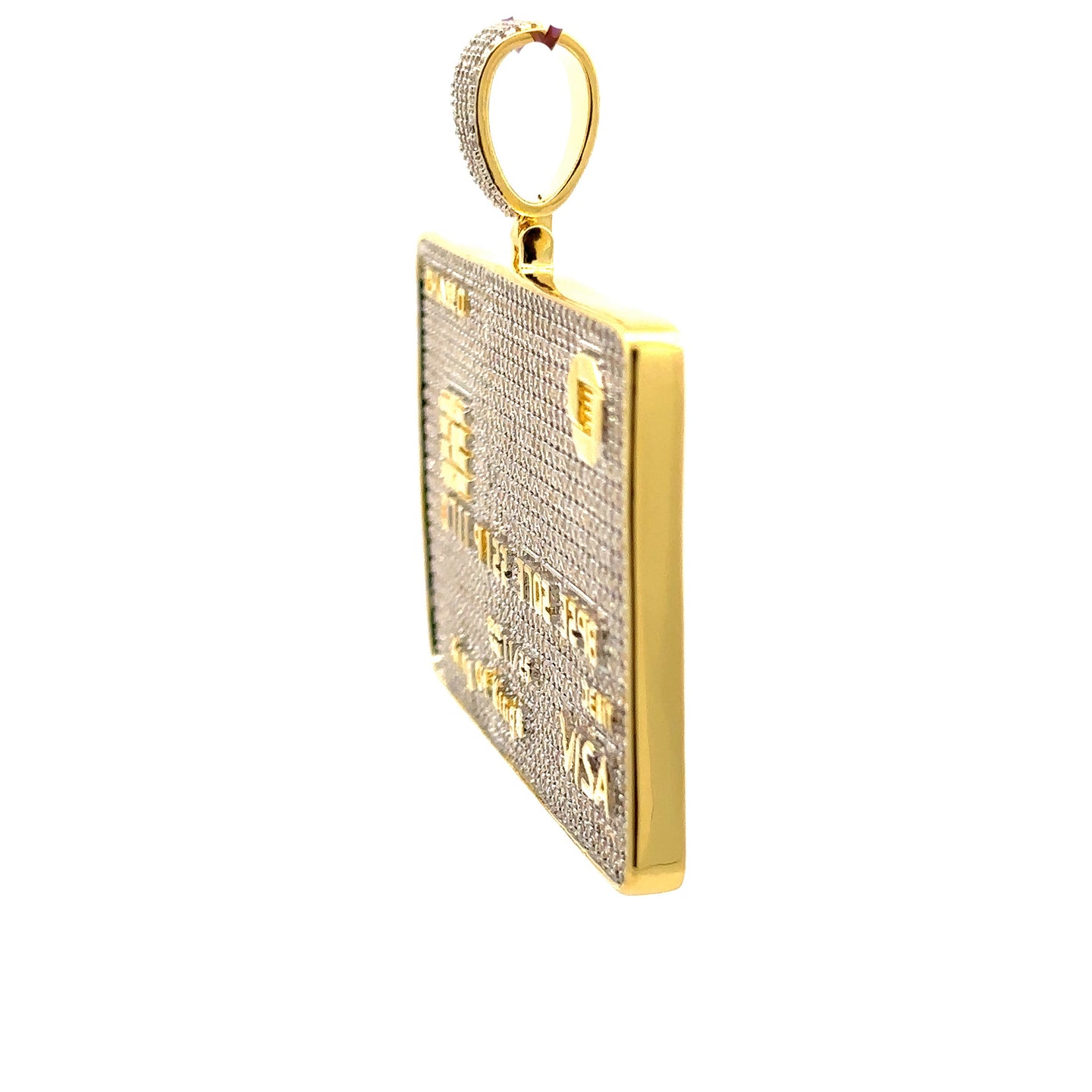 CALYPSA BRASS GOLD ICED OUT PENDANT I 916252