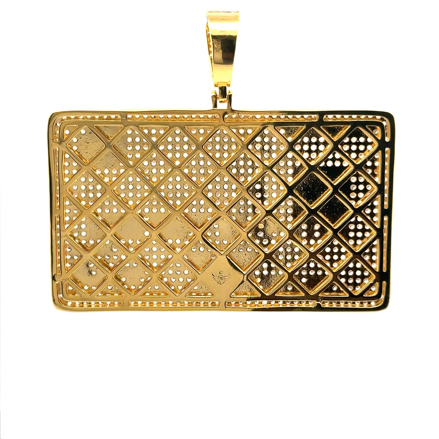 CALYPSA BRASS GOLD ICED OUT PENDANT I 916252