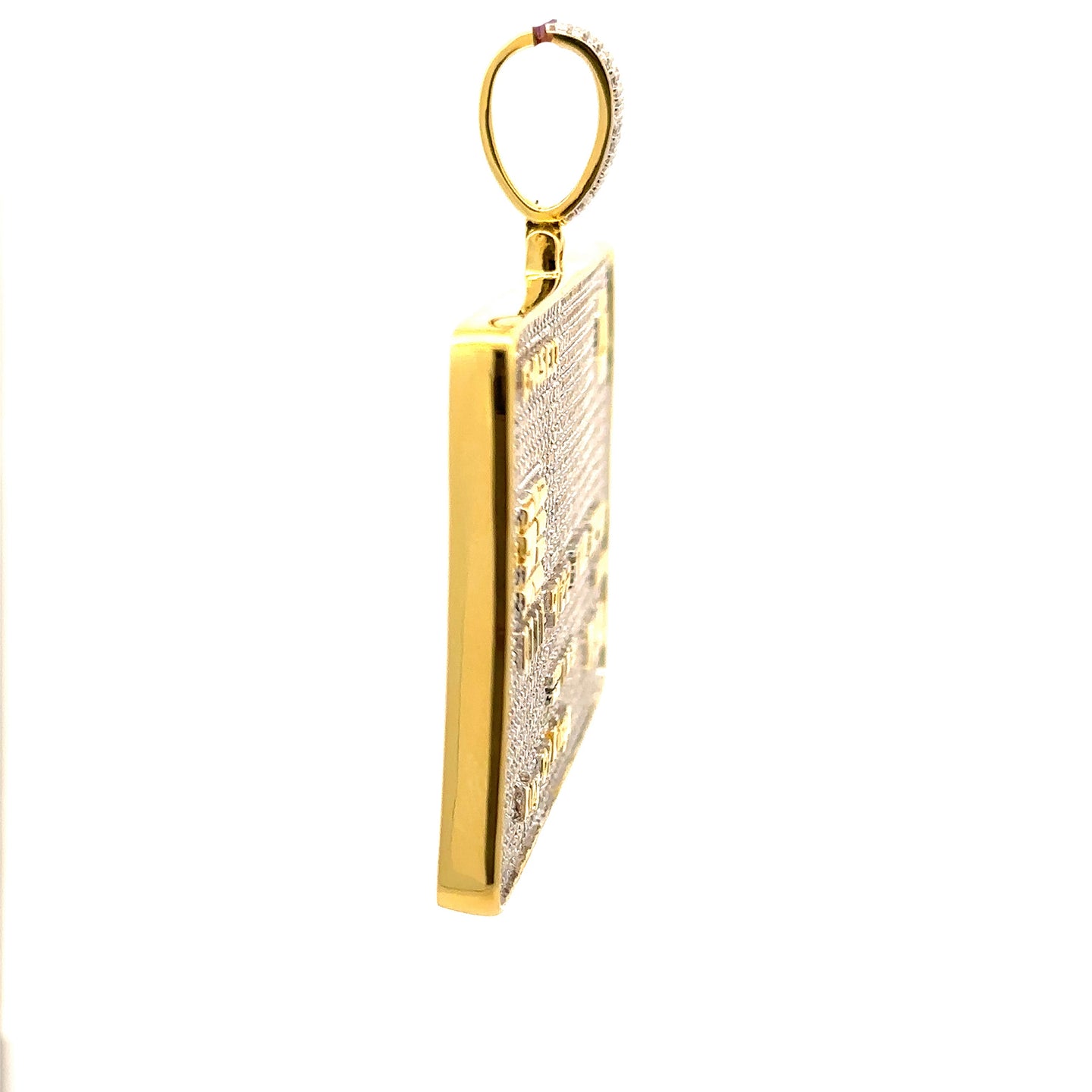 CALYPSA BRASS GOLD ICED OUT PENDANT I 916252