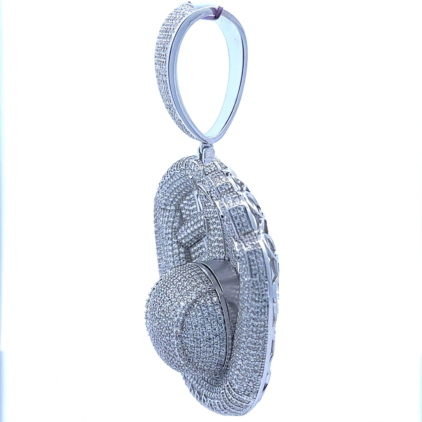 SYLVANA BRASS RHODIUM ICED OUT PENDANT I 916271