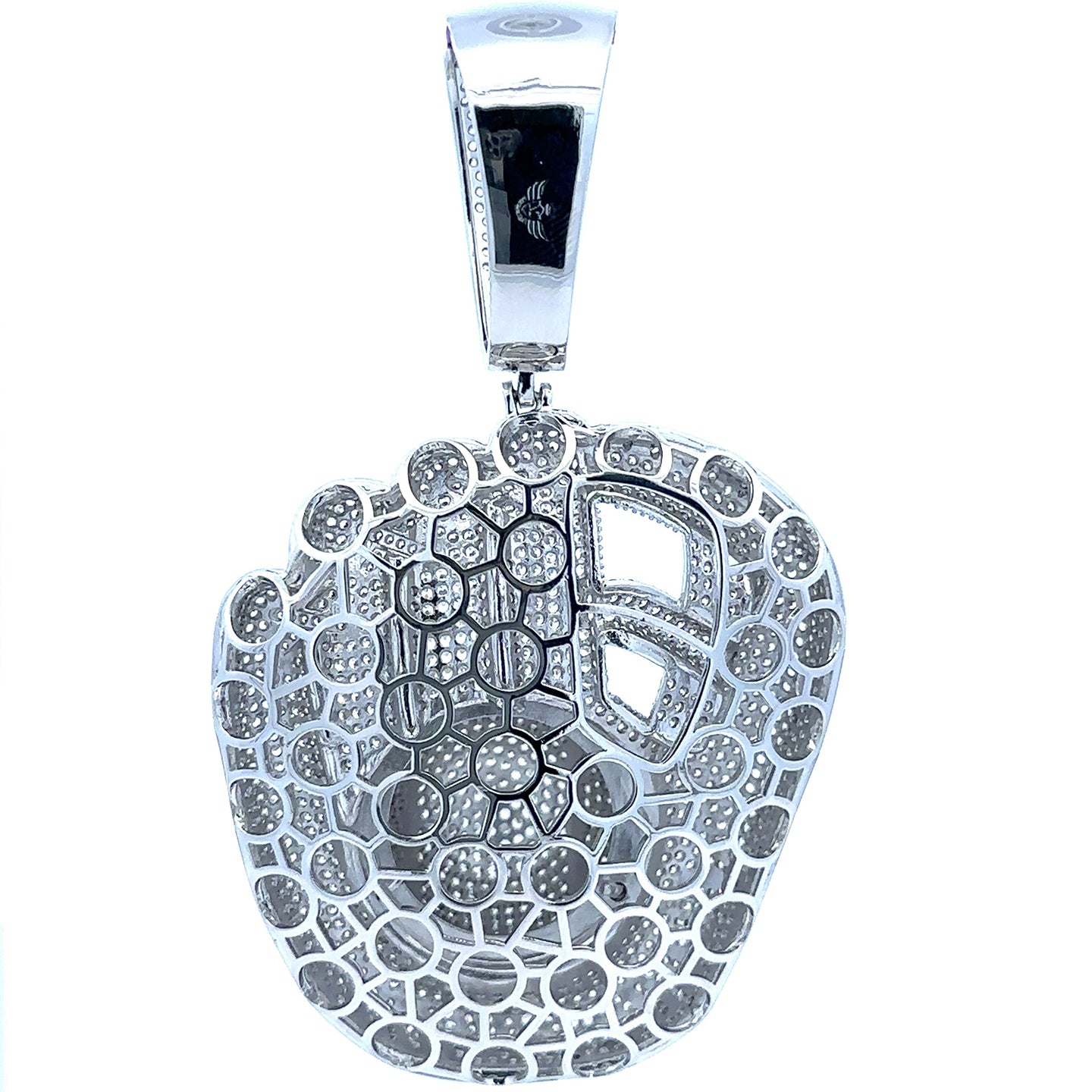 SYLVANA BRASS RHODIUM ICED OUT PENDANT I 916271