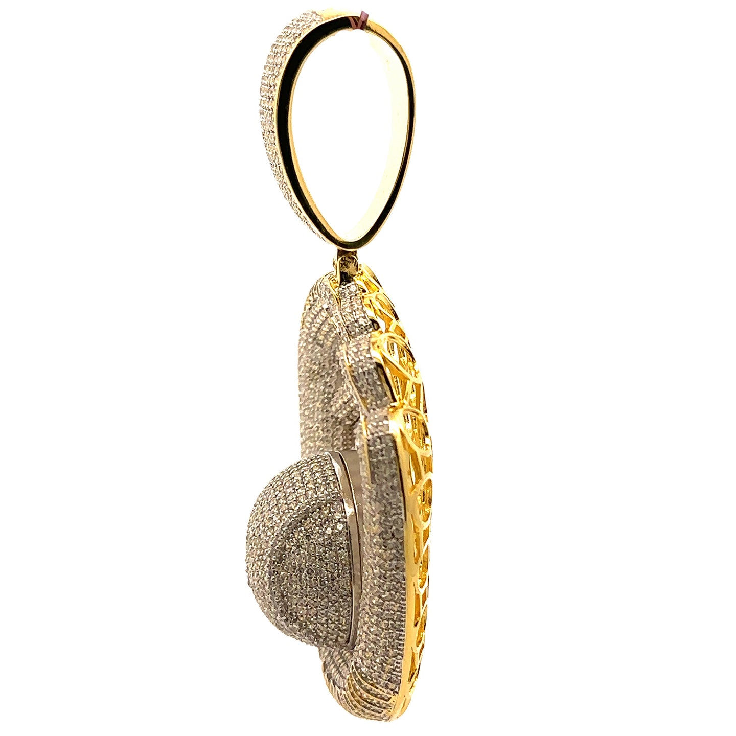 SYLVANA BRASS GOLD ICED OUT PENDANT I 916272