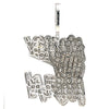 NYXARIA BRASS RHODIUM ICED OUT PENDANT I 916351