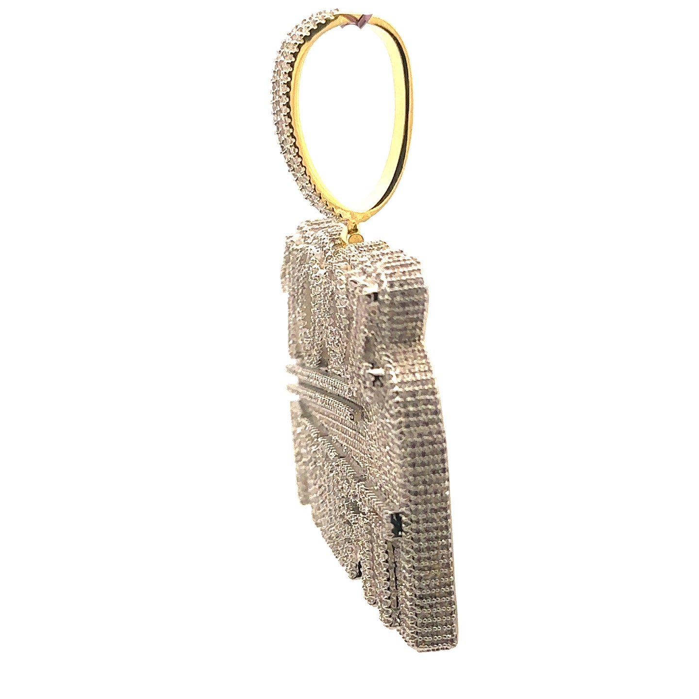 DRIFTA BRASS GOLD ICED OUT PENDANT I 916372