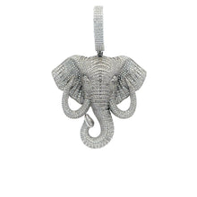 TUSKER BRASS RHODIUM ICED OUT PENDANT I 916411